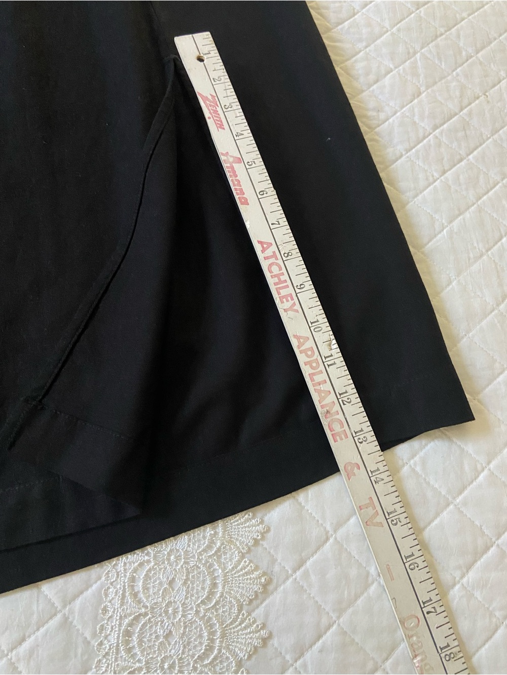 Time and Tru Black Linen Blend Pull On Midi Skirt with Front Slit Size Medium - Picture 14 of 14